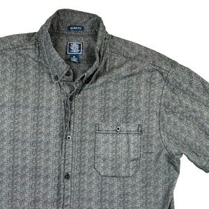 Vintage Black Jack Shirt Men XL Heather Gray‎ Slim Fit Geometric Skate Y2K